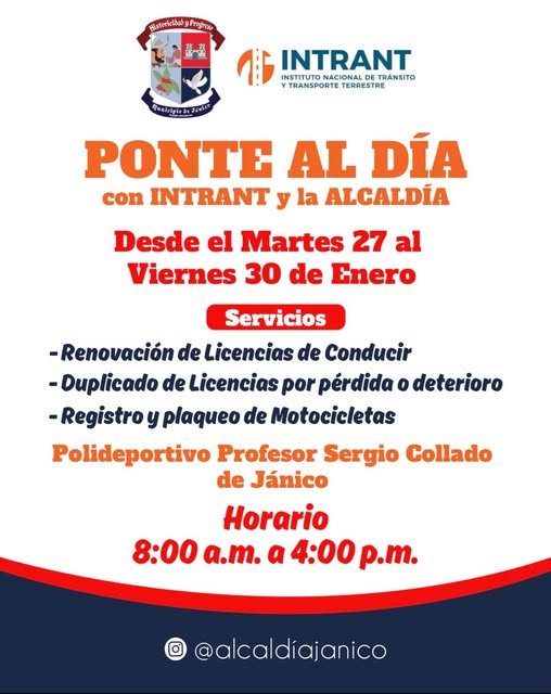 Gran Operativo Especial de Licencia de Conducir en Jánico